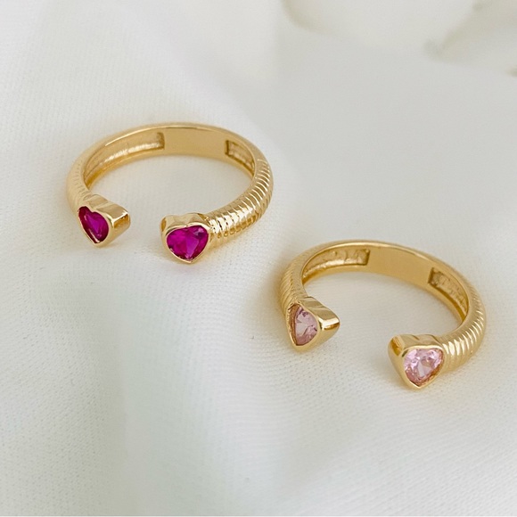 Pink Heart Rings - Picture 3 of 10